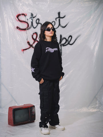 Y2K ETERNAL - BLACK SWEATSHIRT