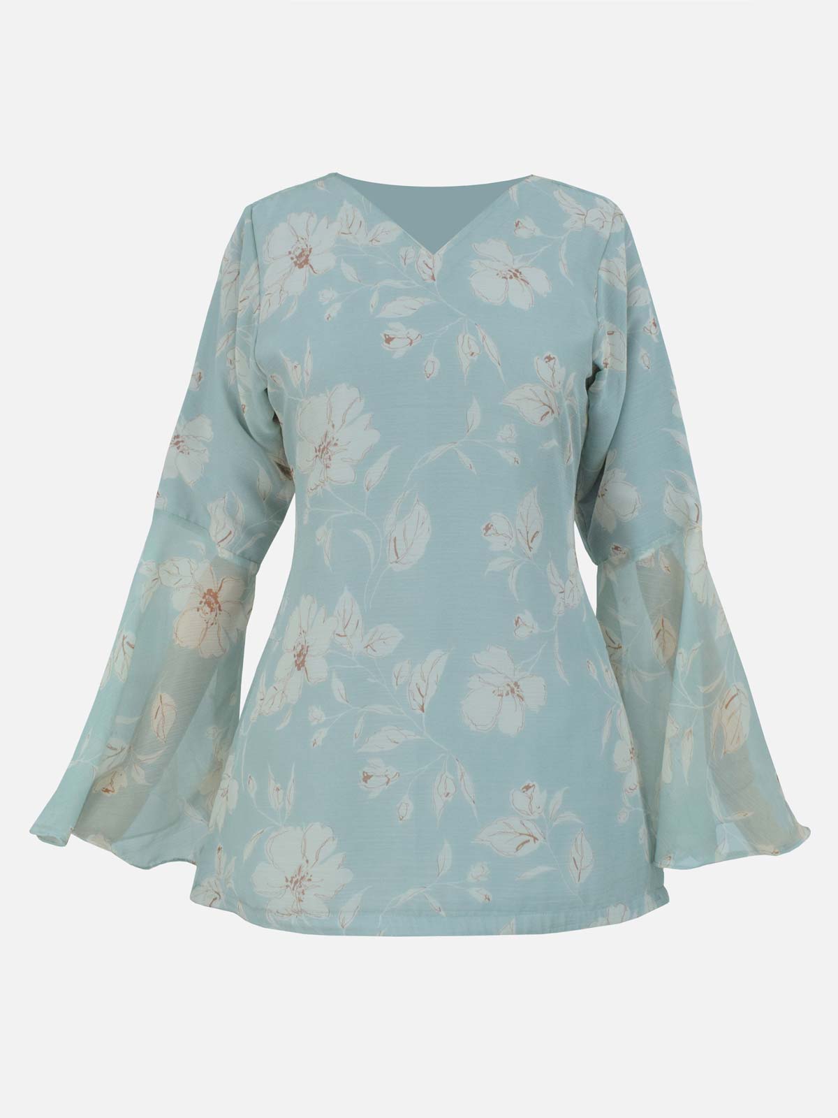 ALTHEA - LIGHT SEA GREEN FLORAL FAIRY KURTI