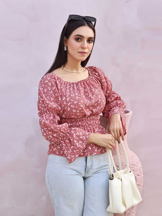 PINK BLOSSOM - FLORAL TOP