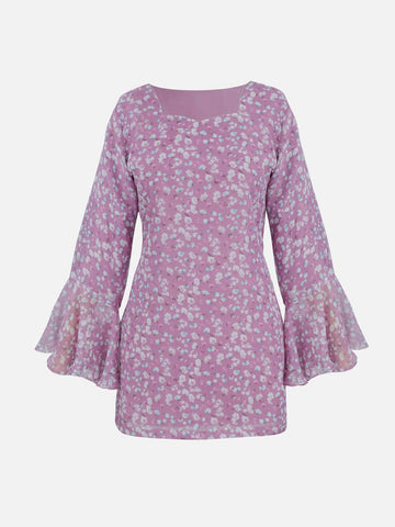 INARA - MAUVE FLORAL FAIRY KURTI