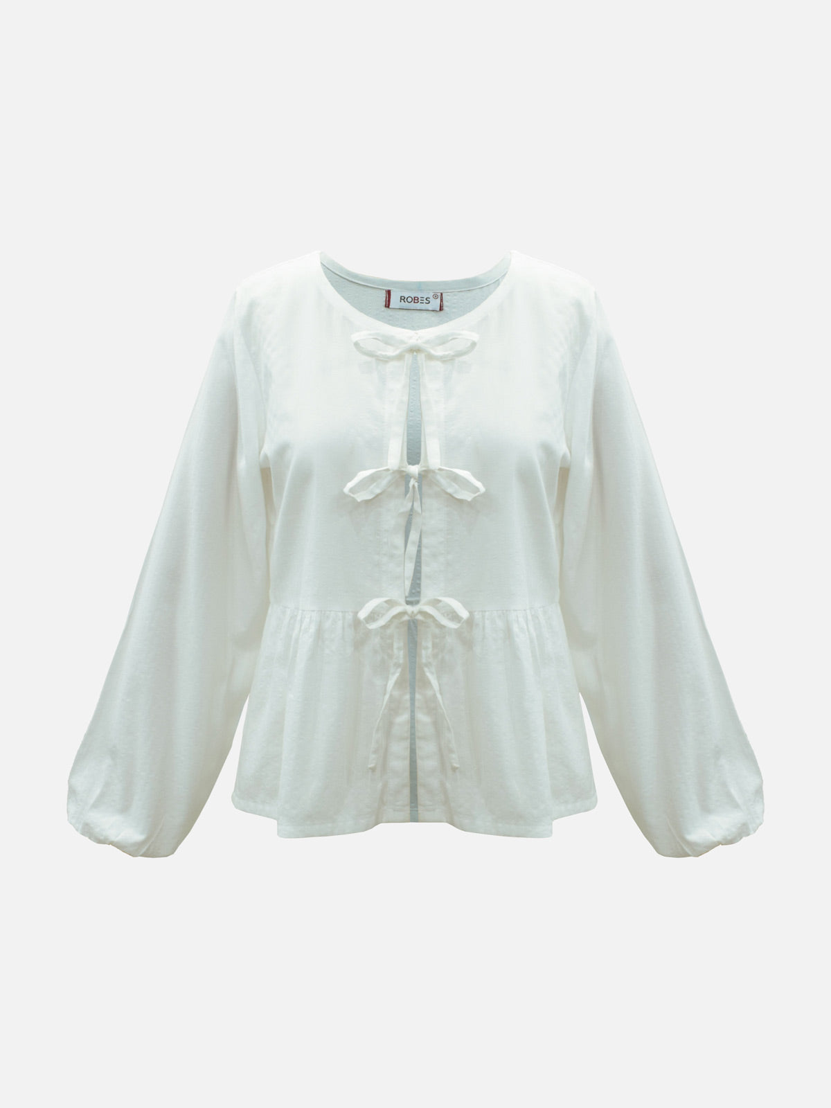VANILLA - WHITE FRONT TIE TOP