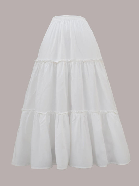 ERIN - WHITE 3 TIERED SKIRT