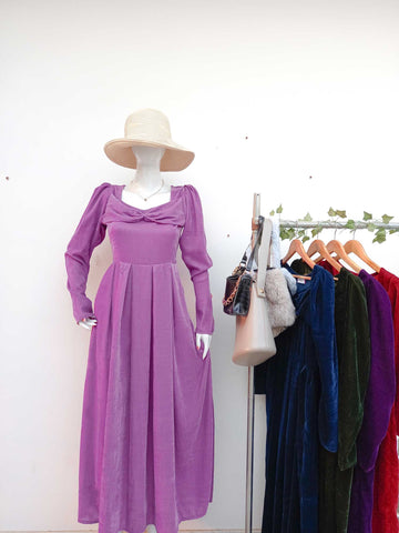 LILAC VELVET MAXI - ROBES