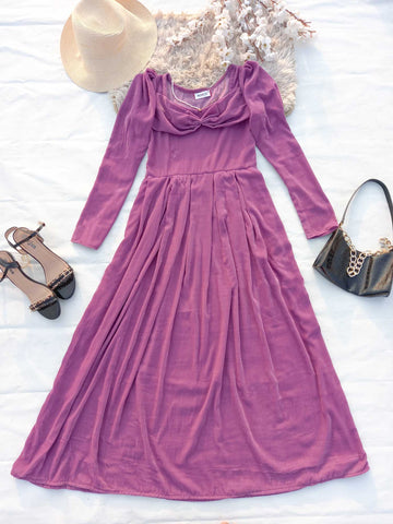 LILAC VELVET MAXI - ROBES