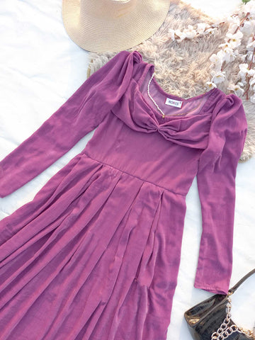 LILAC VELVET MAXI - ROBES