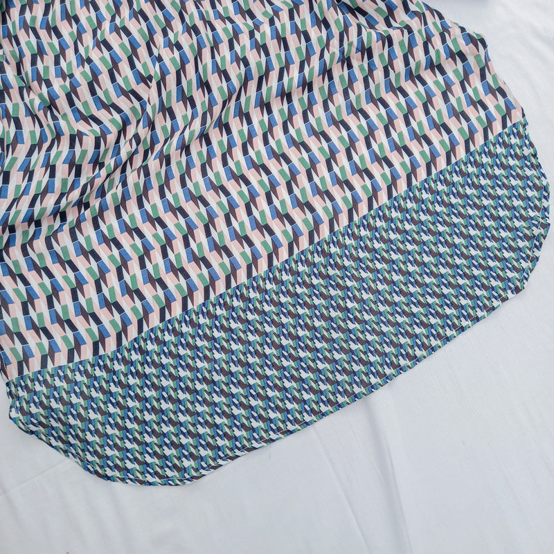 GEOMETRIC GREEN TOP - ROBES