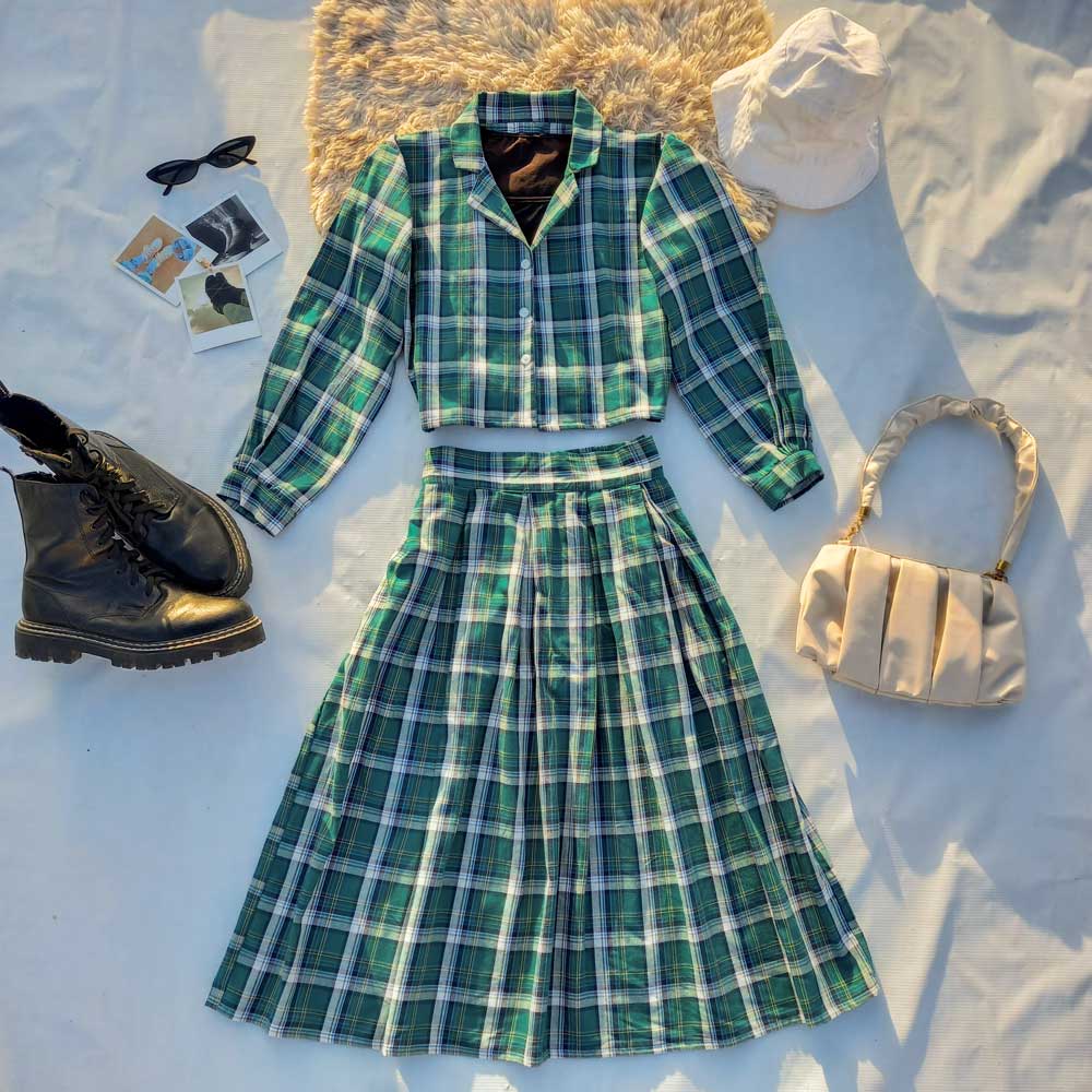 FOREST GRUNGE - PLAID SKIRT - ROBES