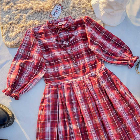 CHERY GRUNGE - PLAID SHORT DRESS - ROBES