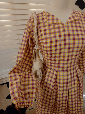 SWEET SWIFT - CHECKERED MIDI DRESS - ROBES