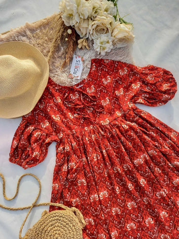 RED BOHEMIAN MAXI - ROBES
