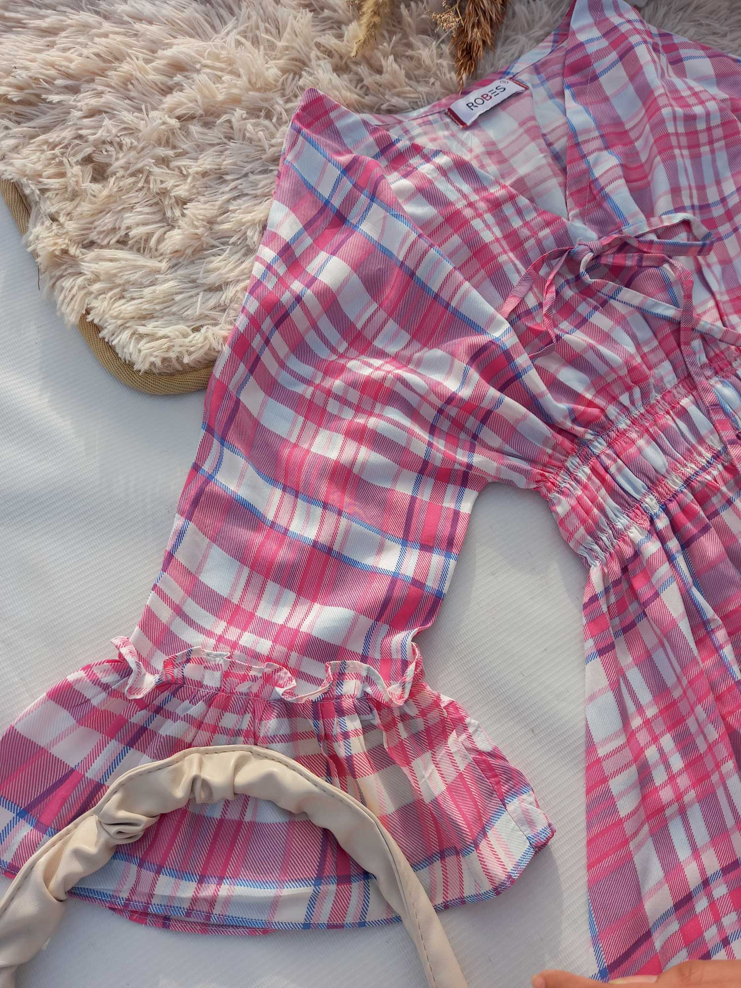 SWEET PINK - PLAID TOP - ROBES