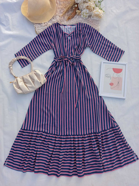 NAVY STRIPED DRESS