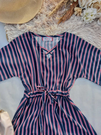 NAVY STRIPED DRESS