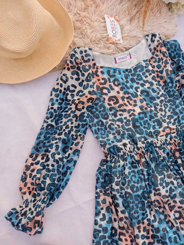 YALE BLUE LEOPARD MAXI - ROBES