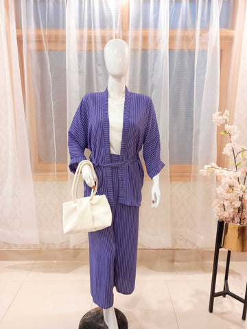 LILAC KIMONO SHORT SHRUG AND PANTS - ROBES